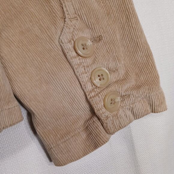 ST. JOHN'S BAY CORDUROY CREAMY BEIGE BLAZER LARGE BUTTON DOWN CLOSURE & POCKETS - Picture 12 of 15